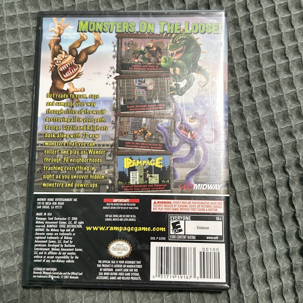 Unopened Rampage Nintendo GameCube Game - Picture 2 of 2